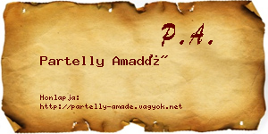 Partelly Amadé névjegykártya
